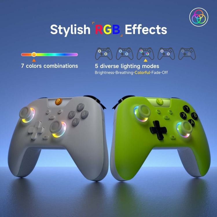 EasySMX X05 Wireless Gamepad Hall RGB Effect Controller For PC / Phone / Switch / Steam Deck(Green)