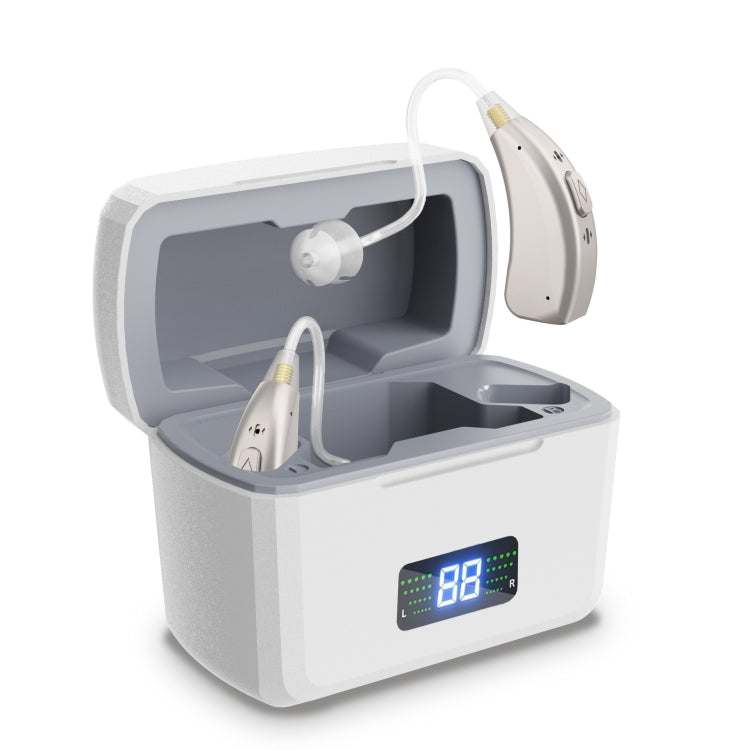 Z-126  Rechargeable Digital Display Hearing Aid Ear-hanging Sound Amplifier(Silver)