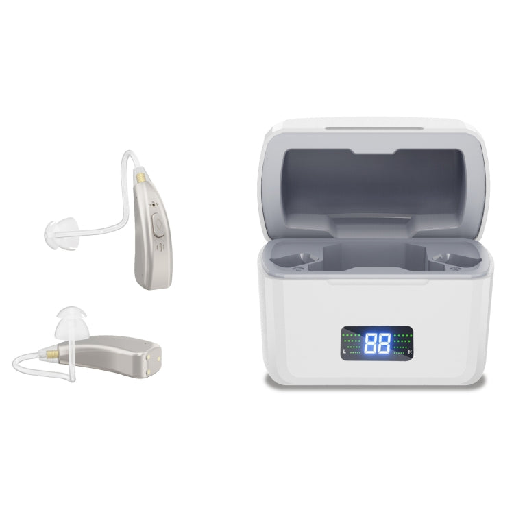 Z-126  Rechargeable Digital Display Hearing Aid Ear-hanging Sound Amplifier(Silver)