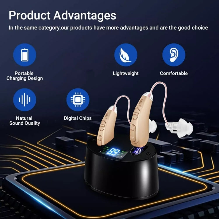 Z-128 Mini Invisible Rechargeable Digital Hearing Aid Personal Sound Amplifier(Skin Color)