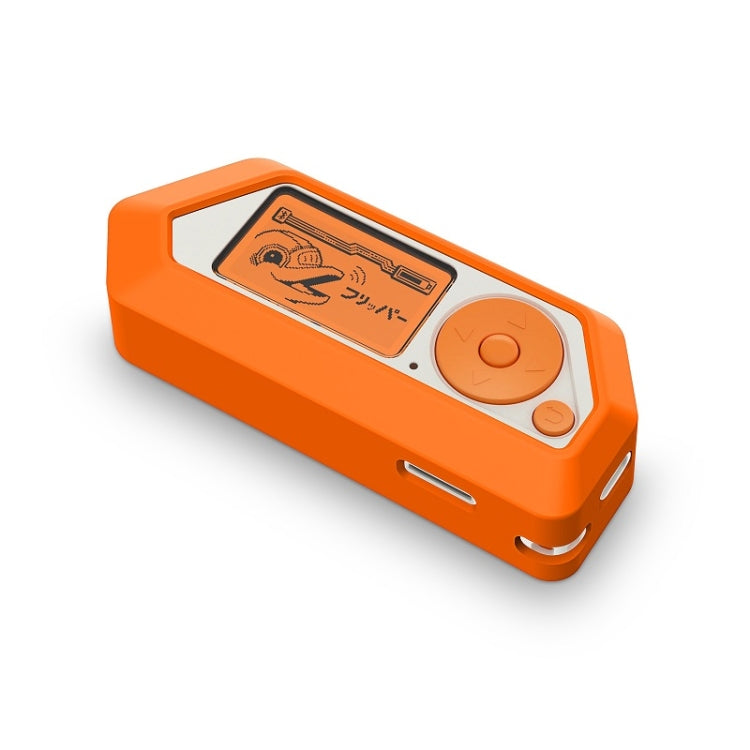 For Flipper Zero Electronic Pet Silicone Full-Cover Protective Case(Orange)