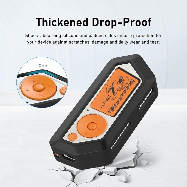 For Flipper Zero Electronic Pet Silicone Full-Cover Protective Case(Black)