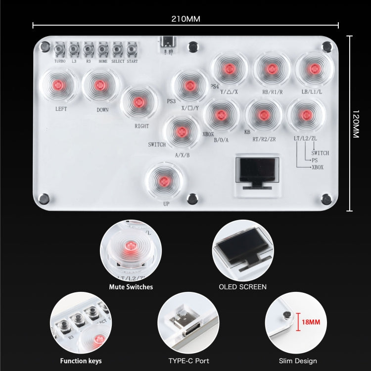 Multiple RGB Light Effect Gaming Keyboard Compatible With PC / Switch / PS3 / PS4