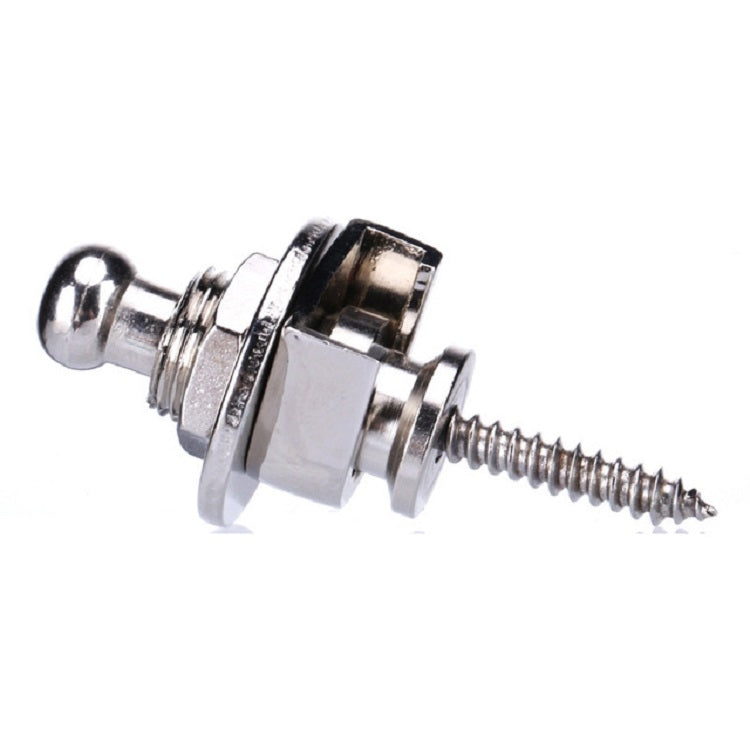 Metal Universal Guitar Strap Buckle Strap Nail Anti-off Guitar Tail Nail(Silver)