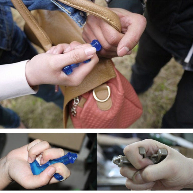 2 PCS Outdoor Emergency Strong Self-defense Personal Protection Security Tool Women Finger Stinger Drill(Black)