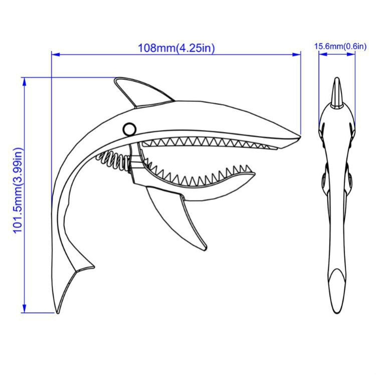 Shark Shape Zinc Alloy Guitar Capo(Rose Gold)