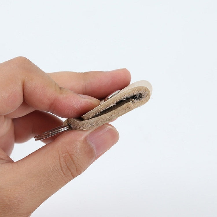 10 PCS Genuine Leather Guitar Pick Storage Bag with Key Ring, Color:Black