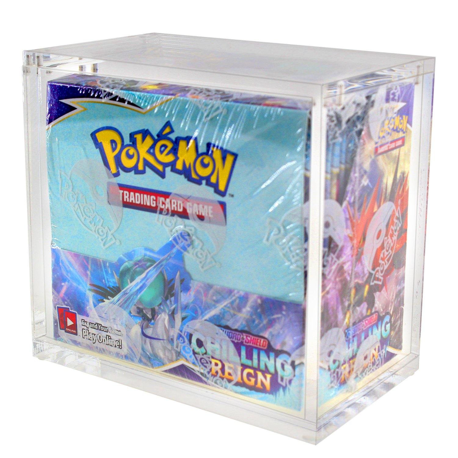 Premium Acrylic Case for Pokemon Booster Box with Magnetic Top (8mm thick)