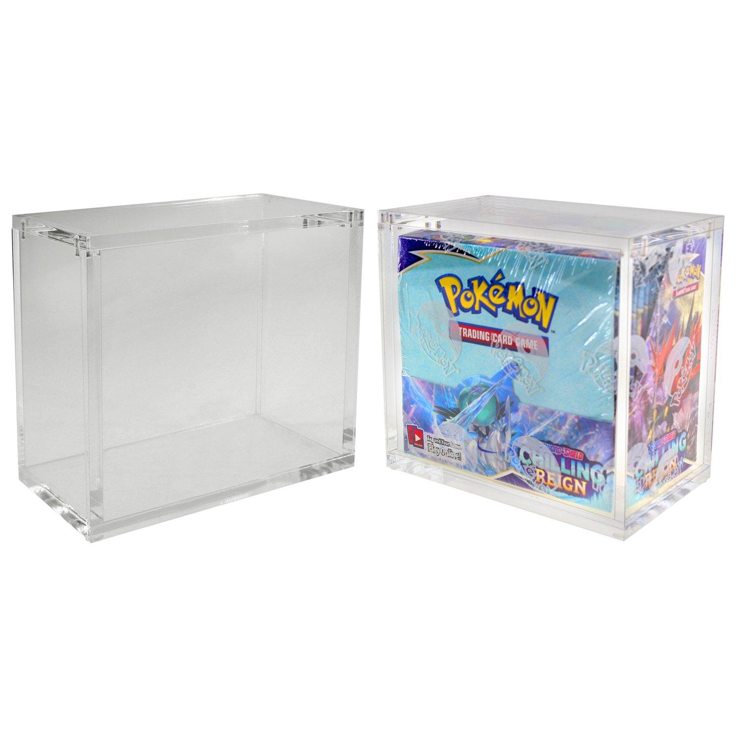 Premium Acrylic Case for Pokemon Booster Box with Magnetic Top (8mm thick)
