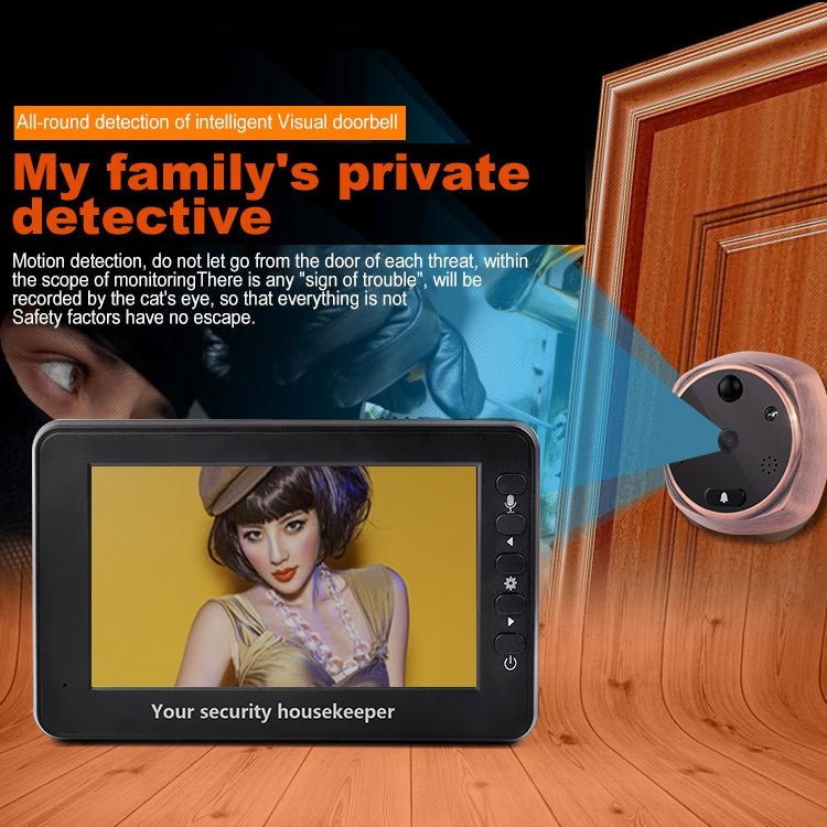 M4300A 4.3 inch Display Screen 3.0MP Camera Video Smart Doorbell, Support TF Card (32GB Max) & Motion Detection & Infrared Night Vision