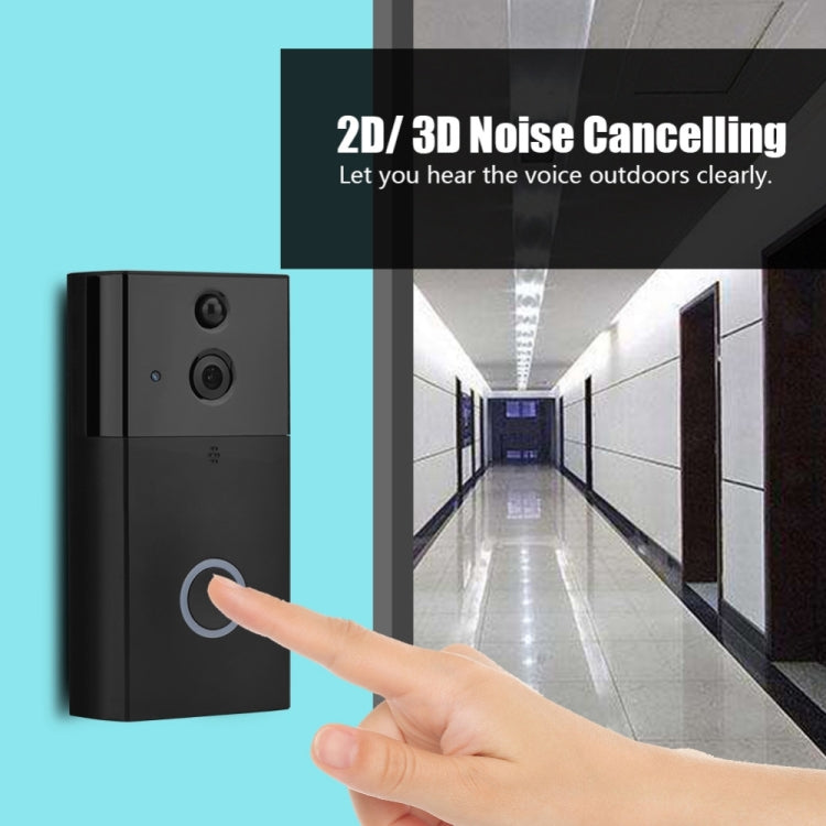 VESAFE HD 720P Security Camera Smart WiFi Video Doorbell Intercom, Support TF Card & Infrared Night Vision & Motion Detection App for IOS and Android(With Ding Dong/Chime)(Black)