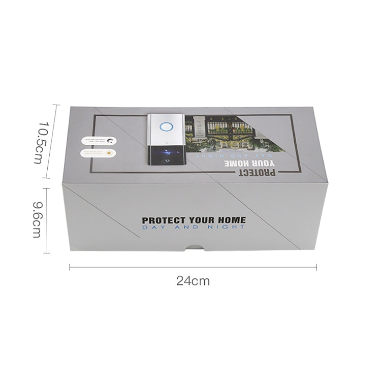 VESAFE HD 720P Security Camera Smart WiFi Video Doorbell Intercom, Support TF Card & Infrared Night Vision & Motion Detection App for IOS and Android(With Ding Dong/Chime)(Silver)