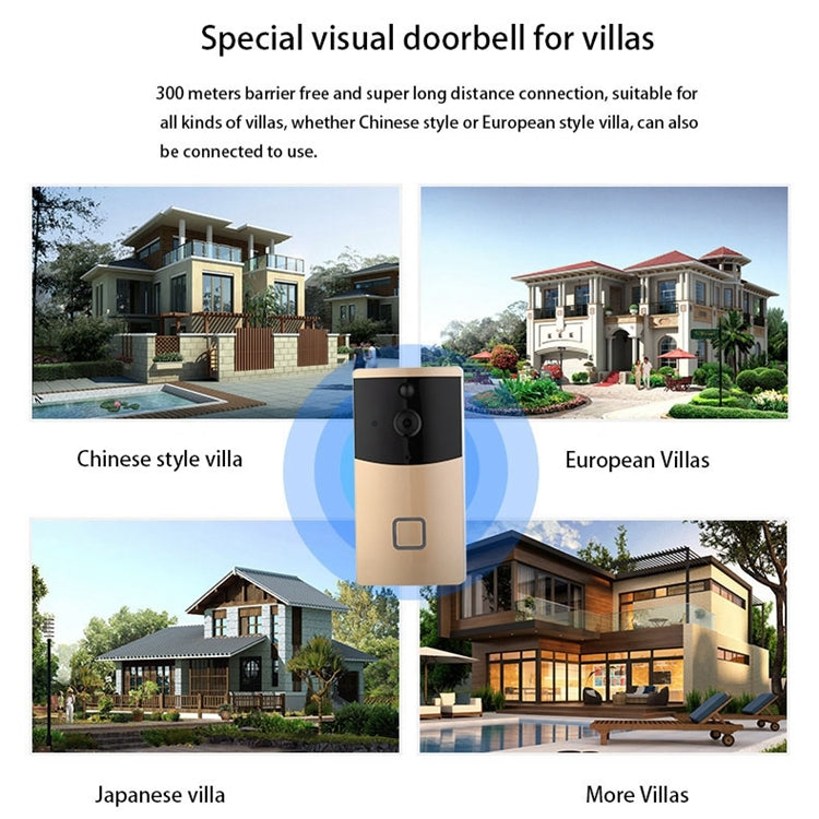 VESAFE Home VS-M2 HD 720P Security Camera Smart WiFi Video Doorbell Intercom, Support TF Card & Night Vision & PIR Detection APP for IOS and Android(Silver)