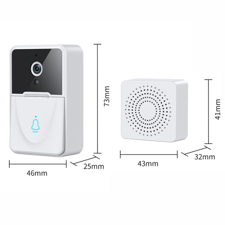 DoorBell X3 VGA WiFi Smart Video Doorbell with Chime, Support Night Vision(White)
