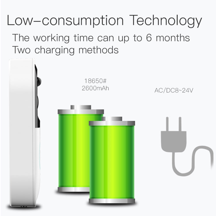 B50 720P Smart WiFi Video Visual Doorbell, Support Phone Remote Monitoring & Night Vision & SD Card (White)