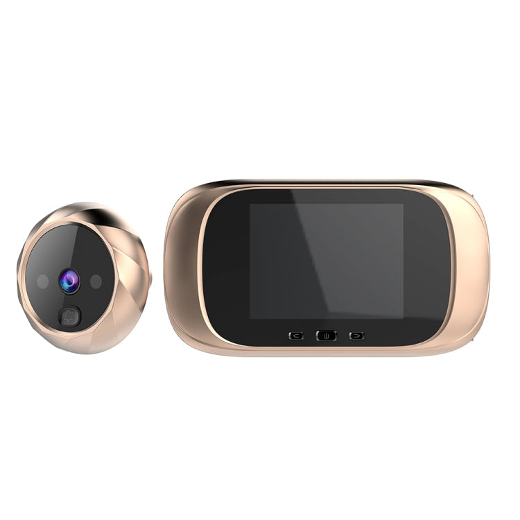 DD1 Smart Electronic Cat Eye Camera Doorbell with 2.8 inch LCD Screen, Support Infrared Night Vision(Gold)