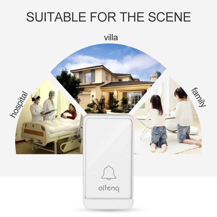 AITENG V026J Wireless Batteryless WIFI Doorbell, US Plug