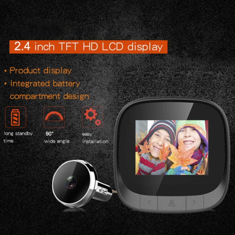 DD3S 2.4 inch Screen 0.3MP Security Camera Peephole Viewer Digital Peephole Door Bell,