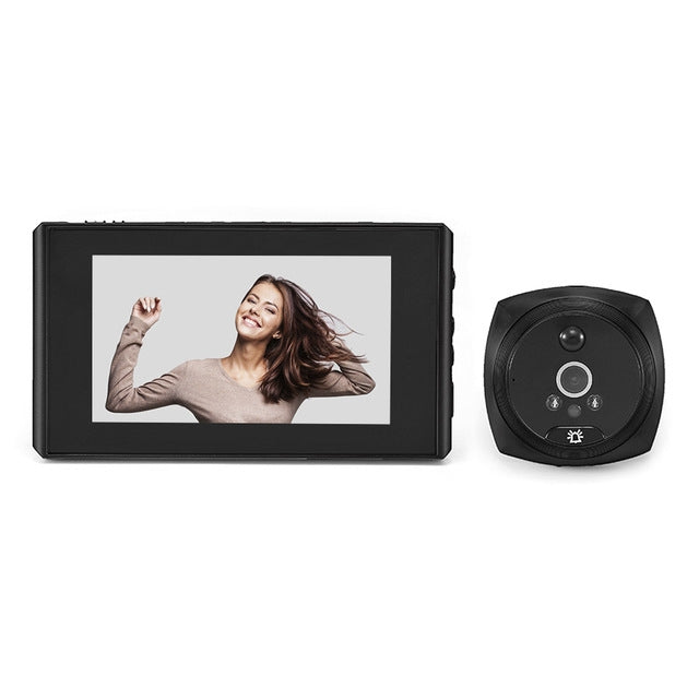 N6 2.0 Million Pixels 4.3 inch Screen Video Doorbell(Black)