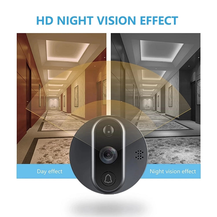 R9 4.3 inch WiFi Smart Video Visual Electronic Peephole Doorbell (Black)