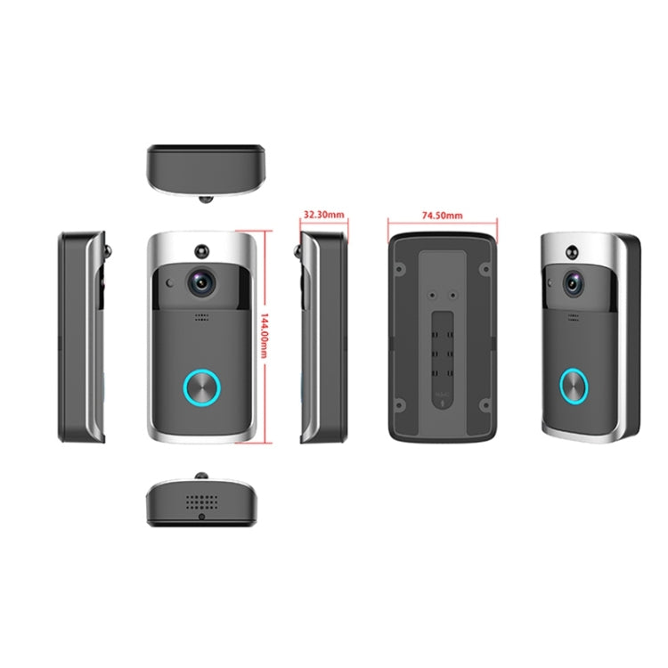 M3 720P Smart WIFI Ultra Low Power Video Visual Doorbell,Support Mobile Phone Remote Monitoring & Night Vision(Black)