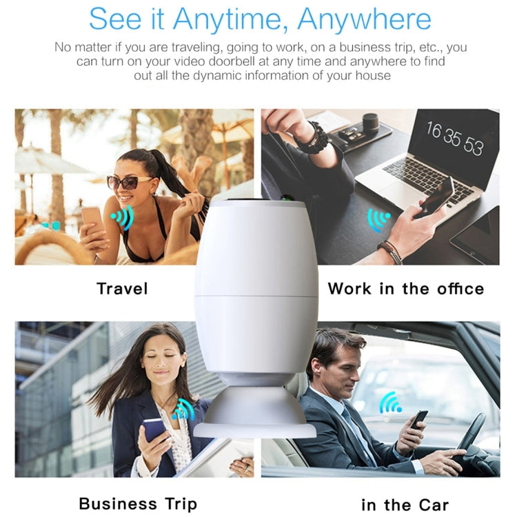 X3 1080P WiFi Smart Video IP54 Waterproof Digital Camera Door Viewer, Support TF Card & Infrared Night Vision(White)