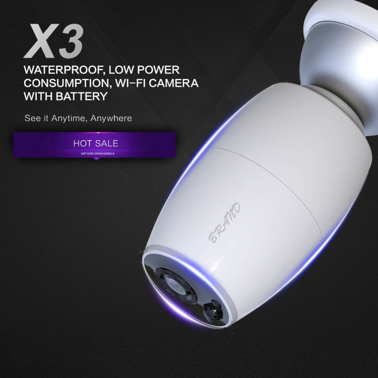 X3 1080P WiFi Smart Video IP54 Waterproof Digital Camera Door Viewer, Support TF Card & Infrared Night Vision(White)