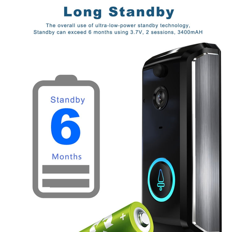 M101 WiFi Intelligent Video Doorbell, Support Infrared Night Vision / Motion Detection / Two-way Intercom / 32GB SD Card (Black)