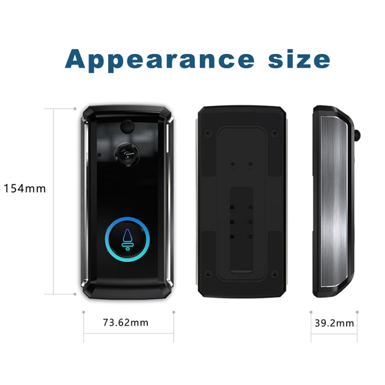 M101 WiFi Intelligent Video Doorbell, Support Infrared Night Vision / Motion Detection / Two-way Intercom / 32GB SD Card (Black)