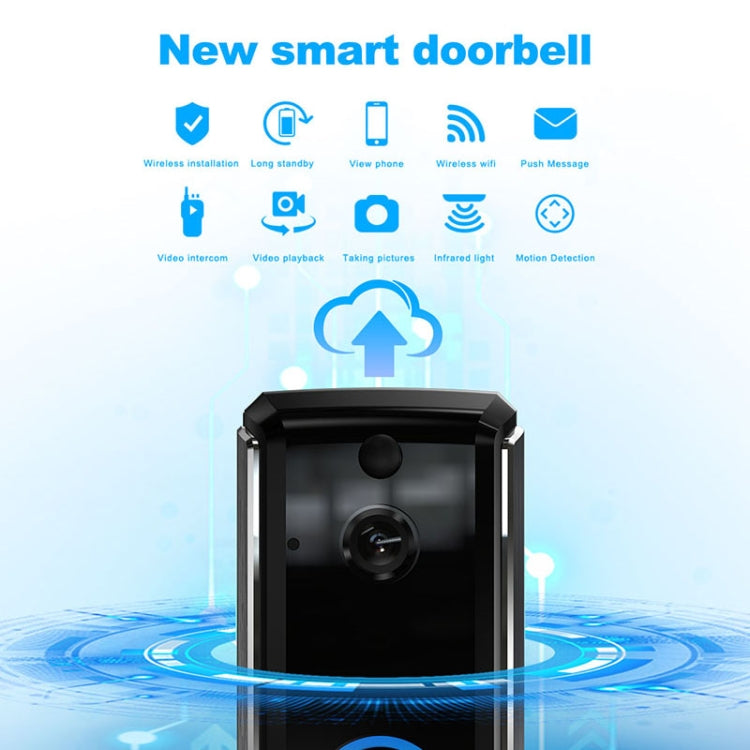 M101 WiFi Intelligent Video Doorbell, Support Infrared Night Vision / Motion Detection / Two-way Intercom / 32GB SD Card (Black)