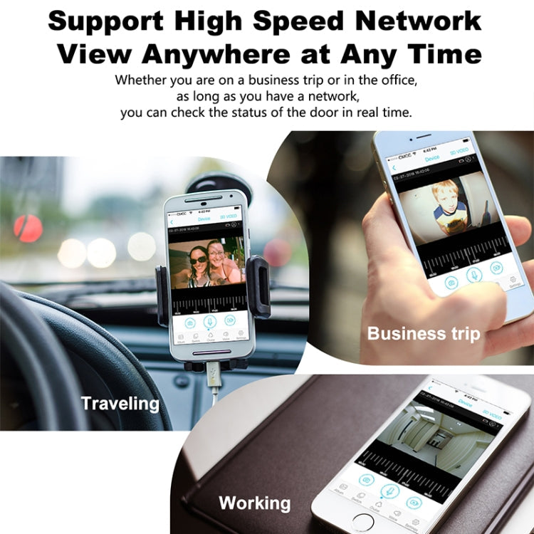 M200A 1080P WiFi Intelligent Round Button Video Doorbell, Support Infrared Motion Detection & Adaptive Rate & Two-way Intercom & Remote / PIR Wakeup(White)