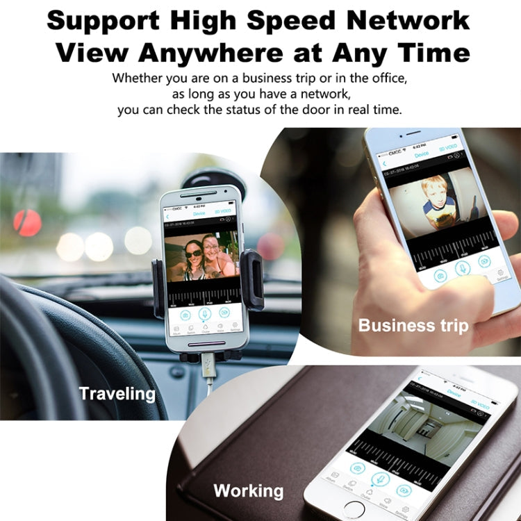 M200B WiFi Intelligent Square Button Video Doorbell, Support Infrared Motion Detection & Adaptive Rate & Two-way Intercom & Remote / PIR Wakeup(White)