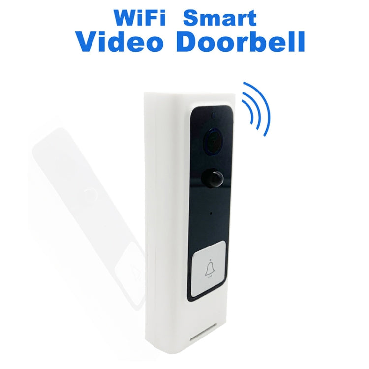 M200B WiFi Intelligent Square Button Video Doorbell, Support Infrared Motion Detection & Adaptive Rate & Two-way Intercom & Remote / PIR Wakeup(White)