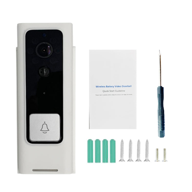 M200B WiFi Intelligent Square Button Video Doorbell, Support Infrared Motion Detection & Adaptive Rate & Two-way Intercom & Remote / PIR Wakeup(White)