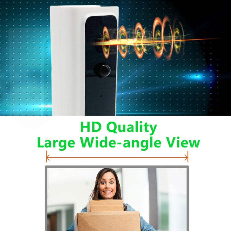 M200B WiFi Intelligent Square Button Video Doorbell, Support Infrared Motion Detection & Adaptive Rate & Two-way Intercom & Remote / PIR Wakeup(White)