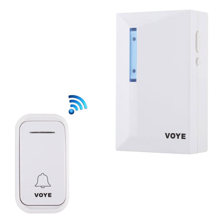 VOYE V015F Home Music Remote Control Wireless Doorbell with 38 Polyphony Sounds (White)