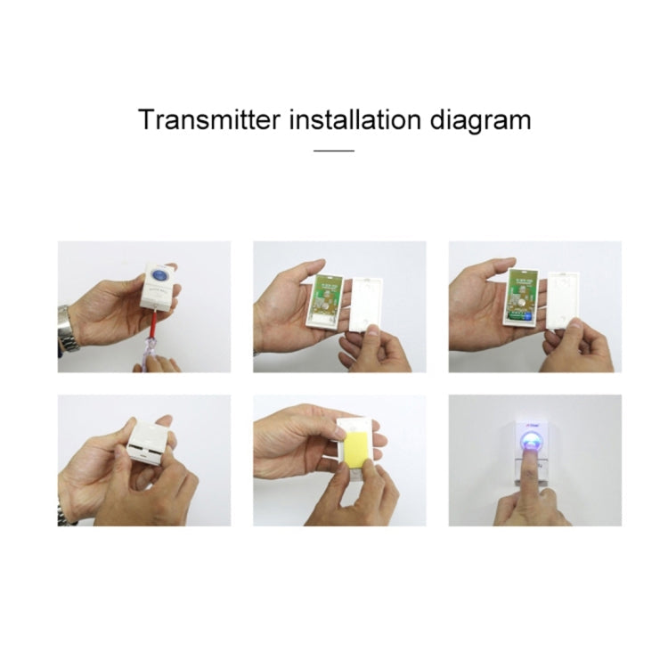 VOYE V022F Home Music Remote Control Wireless Doorbell with 38 Polyphony Sounds (White)