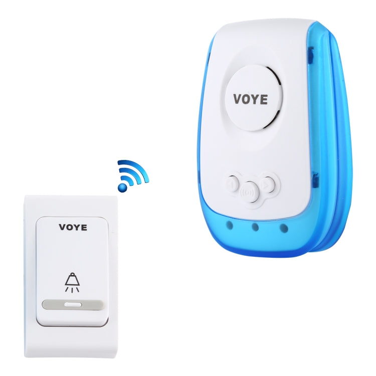VOYE V009B Home Music Remote Control Wireless Doorbell with 38 Polyphony Sounds, US Plug (White)