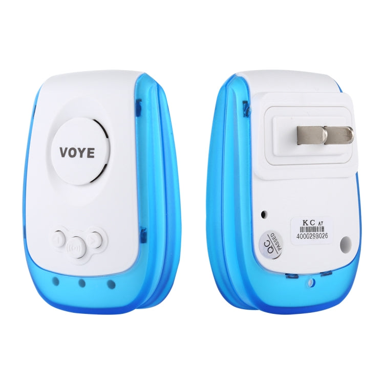 VOYE V009B Home Music Remote Control Wireless Doorbell with 38 Polyphony Sounds, US Plug (White)