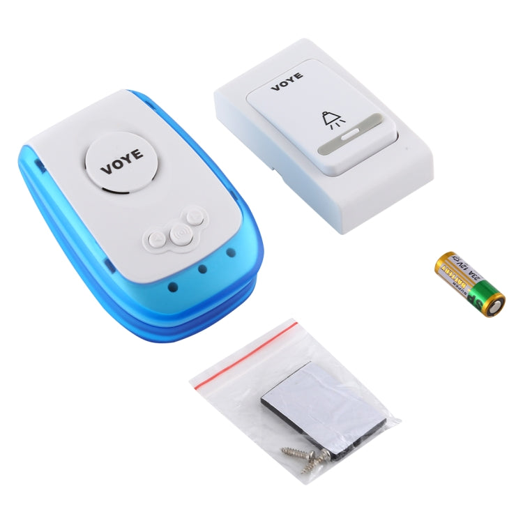 VOYE V009B Home Music Remote Control Wireless Doorbell with 38 Polyphony Sounds, US Plug (White)