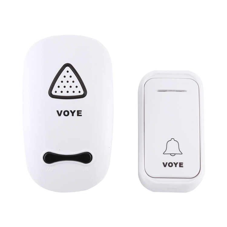 VOYE V025F Home Music Remote Control Wireless Doorbell with 38 Polyphony Sounds, US Plug(White)