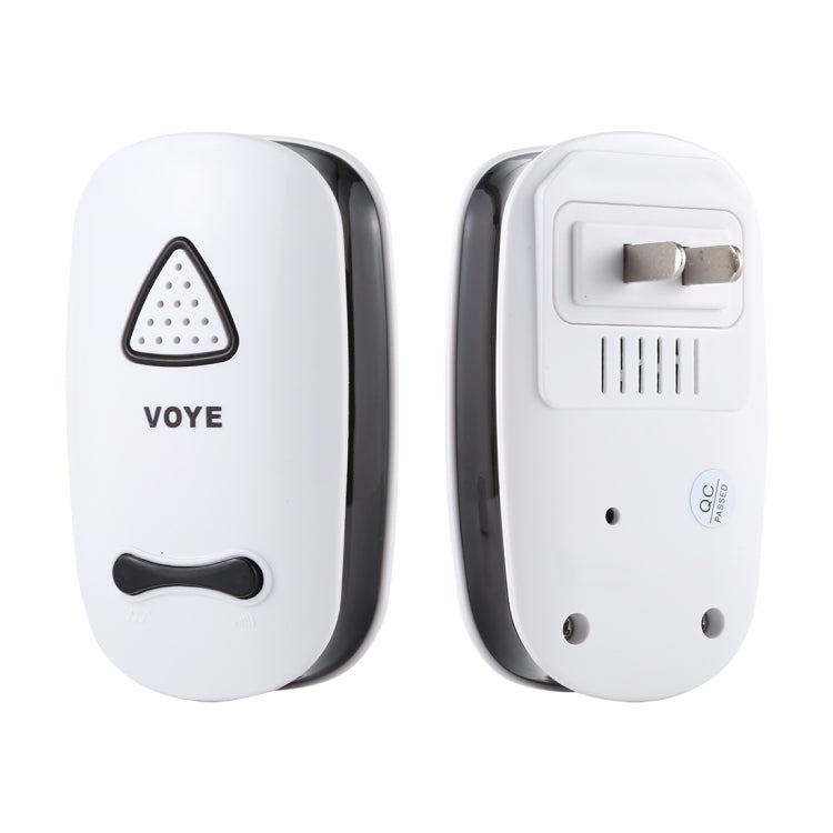 VOYE V025F Home Music Remote Control Wireless Doorbell with 38 Polyphony Sounds, US Plug(White)