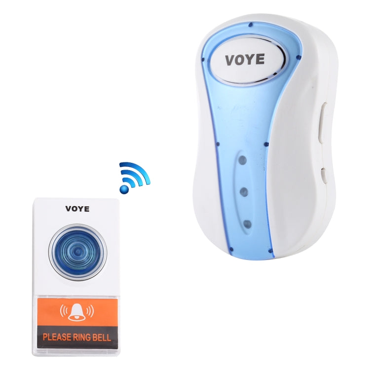 VOYE V008A Home Music Remote Control Wireless Doorbell with 38 Polyphony Sounds, US Plug(White)