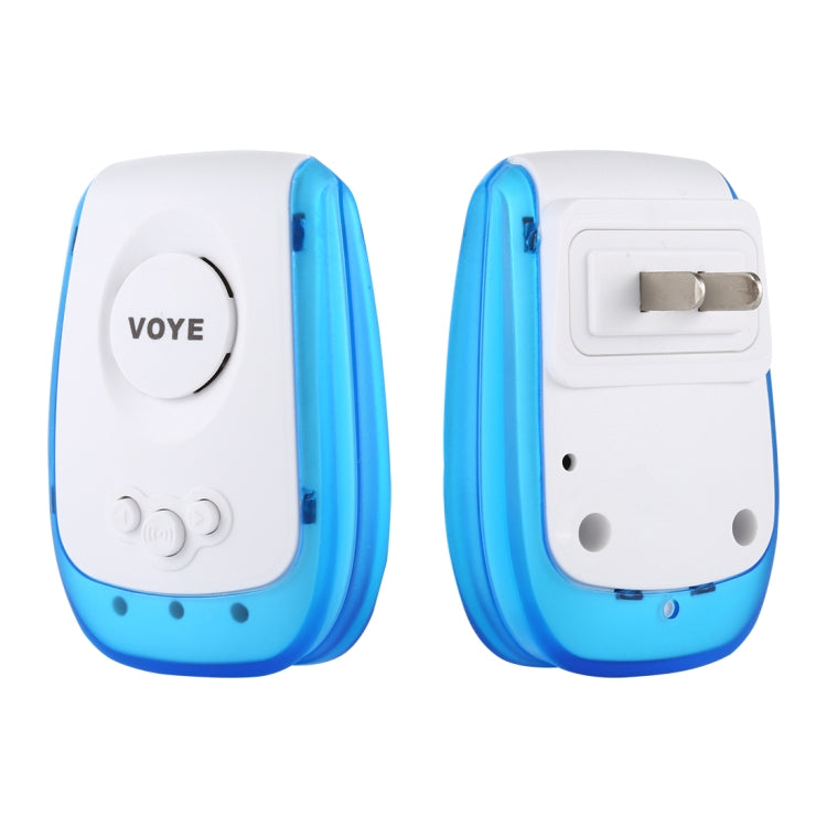 VOYE V009A Home Music Remote Control Wireless Doorbell with 38 Polyphony Sounds, US Plug (White)