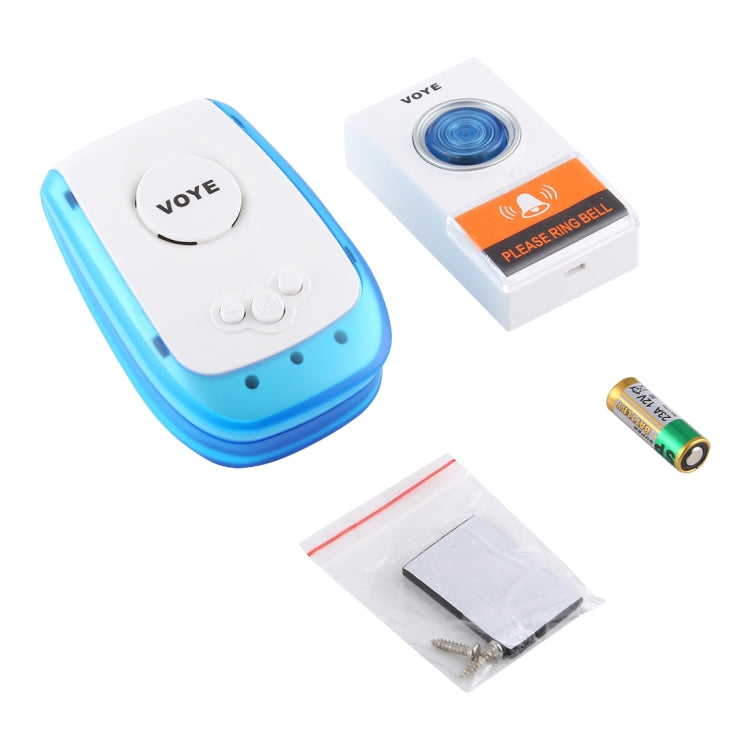 VOYE V009A Home Music Remote Control Wireless Doorbell with 38 Polyphony Sounds, US Plug (White)