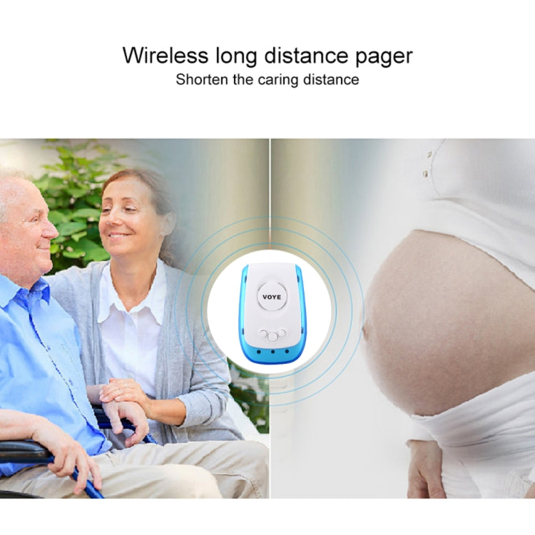 VOYE V009A Home Music Remote Control Wireless Doorbell with 38 Polyphony Sounds, US Plug (White)