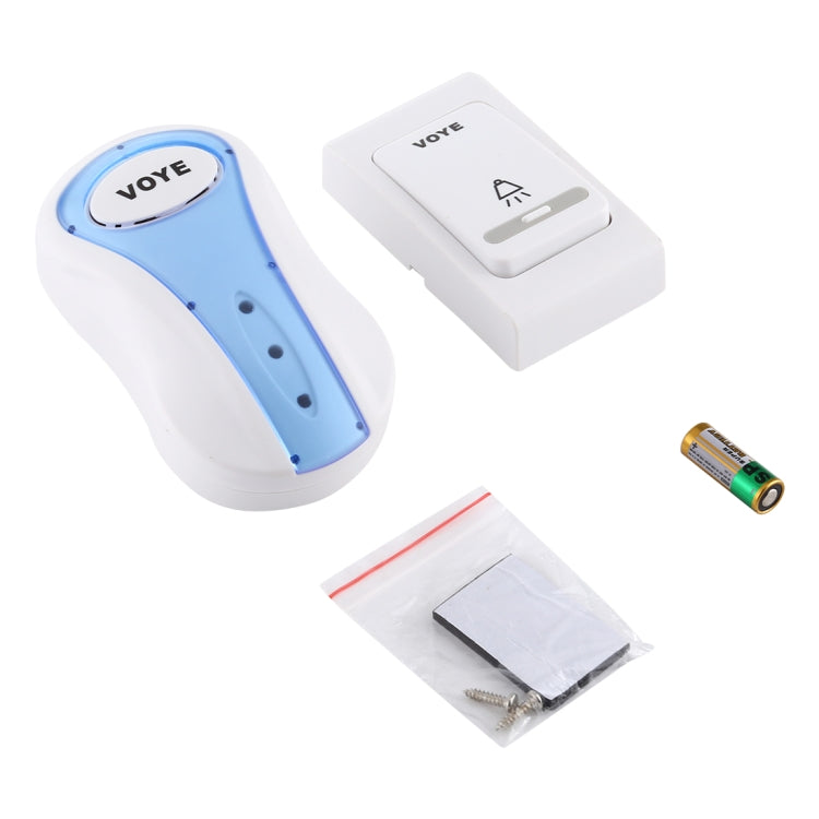 VOYE V008B Home Music Remote Control Wireless Doorbell with 38 Polyphony Sounds, US Plug (White)