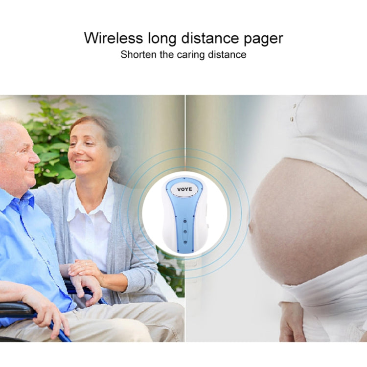 VOYE V008B Home Music Remote Control Wireless Doorbell with 38 Polyphony Sounds, US Plug (White)