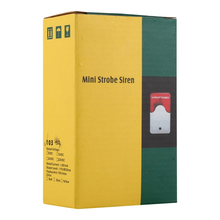 103 Mini Strobe Siren Durable Home Security Alarm System (Blue)