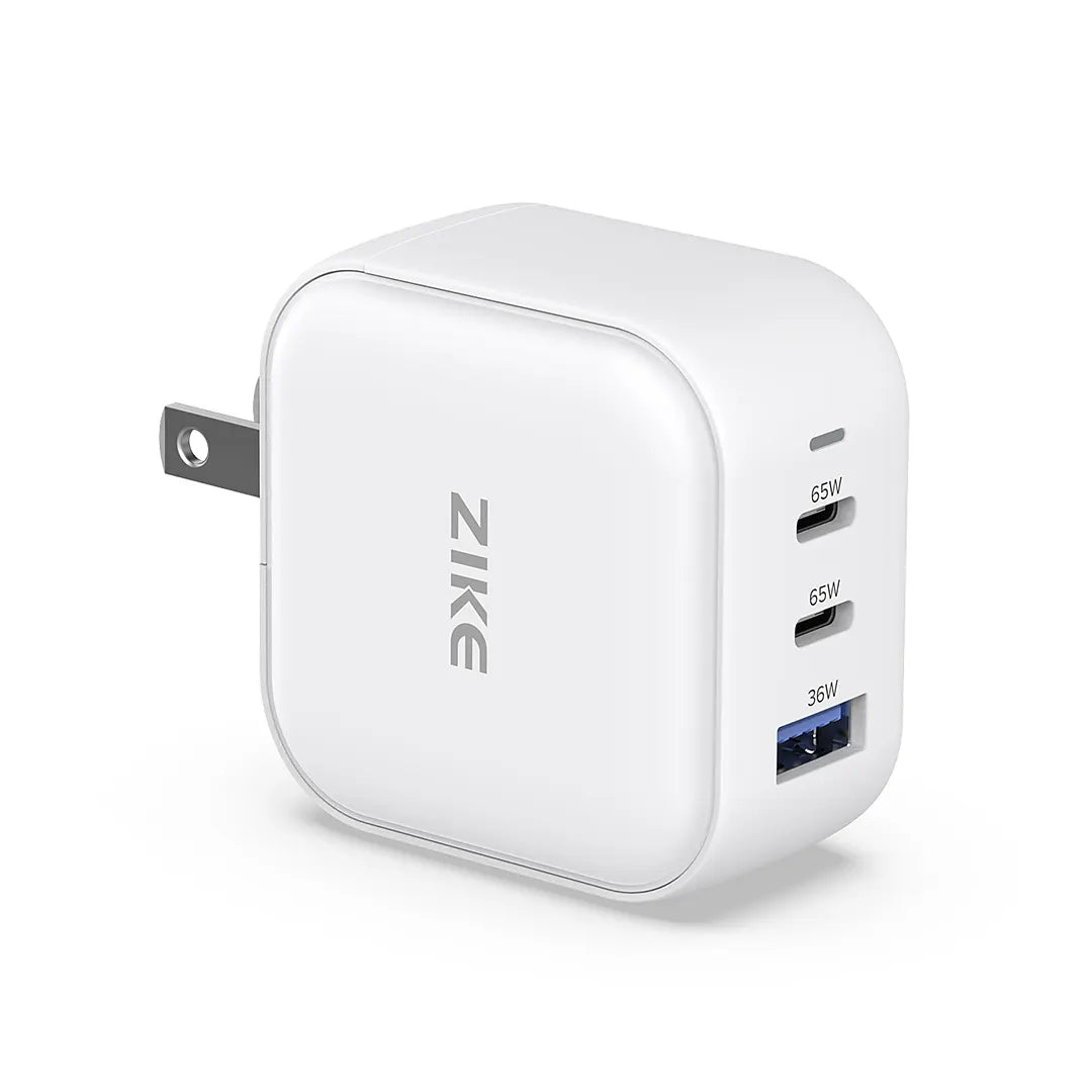 ZIKE Z265B 66W GaN USB-C 3 Ports Wall Charger